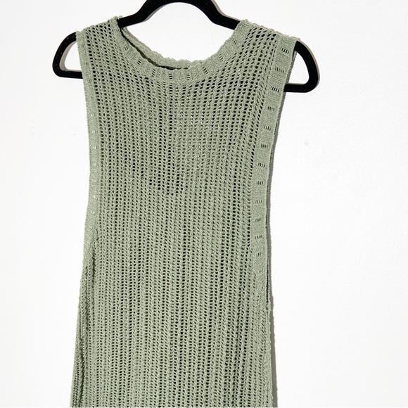 New Rag & Bone Riley Crochet Midi Dress in Sage Green Size Small - Picture 6 of 9